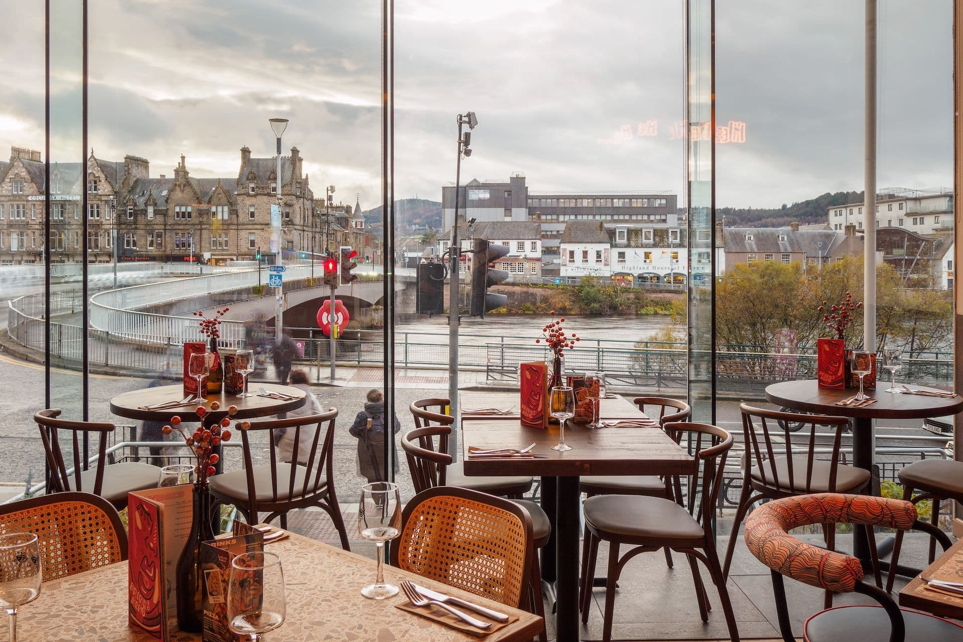 Zizzi Inverness with view overlooking River Ness
